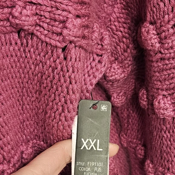 NIC+ZOE Raspberry Cowl Neck Sweater - Picture 6 of 6
